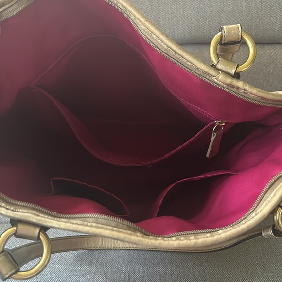 Coach - Peyton Tattersall Zip-Top Tote - Picture 4 of 8